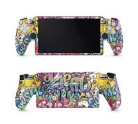 Carbon Fiber Gaming Skin Compatible with PS5 Portal Remote Player - Funky Graffiti - Premium 3M Vinyl Protective Wrap Decal Cover - Easy to Apply | Crafted in The USA by MightySkins