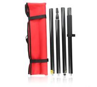 Carbon Fiber GPS Pole 2M, 5/8" Thread Surveying Rod with 4 Sections, Lightweight GNSS Staff for Total Station, Black, 0.9kg(2M)