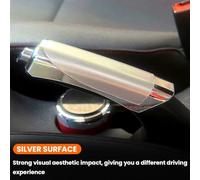 Carbon Fiber Hand Brake Cover for Land Rover Range Rover 2002-2005,Car Handbrake Cover,Anti-slip Hand Brake Grips Sleeve Handbrake Lever Interior Accessories,A/Silver