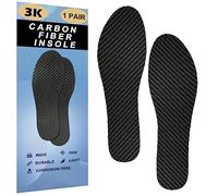 Carbon Fiber Insoles 1 Pair, Rigid Carbon Fiber Shoe Insert 1Pair for Pain Relief & Injury Turf Toe, Foot Fractures, Hallux Rigidus and Limitus for Hiking Running (245mm-Men's 8-8.5/Women's 9-9.5)