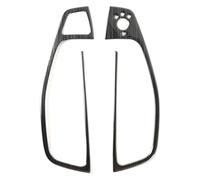 Carbon Fiber Interior Stickers for A6 C7 2012-2018 LHD Window Glass Lifting Buttons Frame Decoration Cover Trim Centre Console(Black)