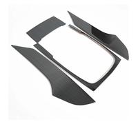 Carbon Fiber Interior Stickers for A6 for C7 2012-2018 Car Interior Mouldings Center Console Gearshift Frame Decoration Sticker Trim(Low Black)