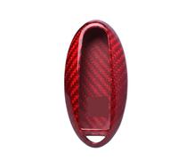 Carbon Fiber Key Cover Key Case Shell Compatible For NISSAN INFINITI R35 GT-R GTR(Glass red)