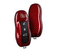 Carbon Fiber Key Remote Cover Case Cover compatible for Porsche Boxster Turbo Cayenne Panamera Macan Cayman 911 918 996 997 991