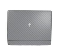 Carbon Fiber Laptop Skin Compatible with Alienware 18 Area-51 (2025) - Solid Gray - Premium 3M Vinyl Protective Wrap Decal Cover - Easy to Apply | Crafted in The USA by MightySkins
