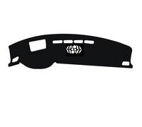 Carbon Fiber Leather Car Dashboard Cover Sun Shade Protective Mat Avoid Light Pad For Teramont For Atlas 2021-2024 Car Decoration(Black Brown,With hud)