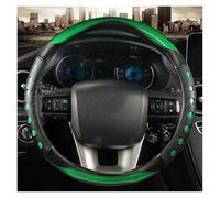 Carbon Fiber Leather Car Steering Wheel Cover For Toyota For Fortuner 2016 2017 2018 2019 2020 2021 Car Steering Wheel Protective Cove(GREEN)