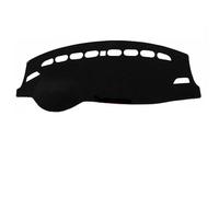 Carbon Fiber Leather Dashboard Cover Dash Mat Pad Car Insulation Protective LHD RHD For Skoda Rapid 2013 2014 2015 2016 Protect Interior(Black Black)