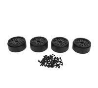 Carbon Fiber Lightweight Wheels Rim Ultra Durable 1.9 Inch for 1/10 RC Car Enthusiasts (Black)