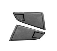 Carbon Fiber Look 1/4 Rear Side Vent Quarter Window Louver Shutter Cover Trim Compatible For Ford Mustang 2015-2022