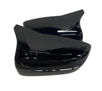 Carbon Fiber Look Rearview Side Mirror Covers Cap 2-piece With Motorcycle 4 Series 5 Series 7 Series 8 Series G11 G12 G14 G15 G16 G22 G23 G24 G30(Bright black)