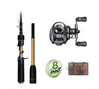Carbon Fiber Lure Rod 30cm Collapsed Portable Design | High-modulus carbon, responsive sensitivity, robust backbone strength, handles aggressive strikes
