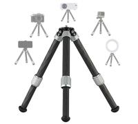 Carbon Fiber Mini Table Travel Tripod, Weight 108 g/0.23 lb, Max Load 5 kg/11 lb, Lightweight Tripod Stand, with 1/4 Inch Screw, for Camera/Cell Phone/Gopro/Projector (MT-02CL)