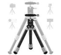 Carbon Fiber Mini Table Tripod with 360° Ball Head for Camera, Lightweight Desktop Tripod with Panoramic Base, 1/4" Arca QR Plate for Phone Adaptor/Projector/SLR, Max Height 10.43", Max Load 11LB/5KG