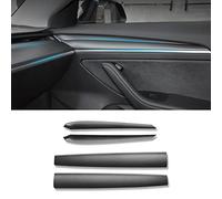 Carbon Fiber Model Dashboard Cover for Tesla Model Y 2020 2021 2022 2023, Car Center Console Panel Sticker Interior Accessories for Tesla Model 3 2020-2023 (Matte)-Not for 2024 New Model