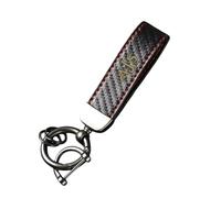 Carbon Fiber Motorcycle Keychain Key Ring For AJS Motor YX-R CR3-125 Regal For Raptor 2024-2025-Red-a