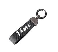 Carbon Fiber Motorcycle Keychain Key Ring For Yamaha VMAX 1200 VMAX 1700 VMAX1200 VMAX1700 Motorcycle Accessories Motorbike Key Rings (Color : Black, Size : Normal)