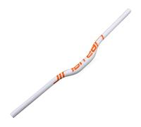 Carbon Fiber MTB Handlebars 31.8*580/600/620/640/660/680/700/720/740/760mm | Mountain Bike Handle Bars,Extra Long Handlebar Riser Bars(White orange,660mm)