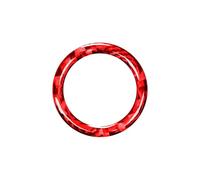 Carbon Fiber One Click Start Button Ring Cover | Compatible With BMW 3 Series E90 E92 E93 2009-2012 Decoration Trim Stickers(Red)