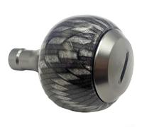 Carbon Fiber Outer Shell and Aluminum Alloy Inner Structure Knob for DAIWA 23 For EXCELER For LT Reel Round Ball Grip (gray)