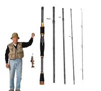 Carbon Fiber Passover Fishing Rod - Travel Lightweight Casting Connecting Rod Portable Fishing Buckle, Travel Fishing Rod - Carbon Fiber Lightweight Spin Connecting Rod | 2.1m Equal