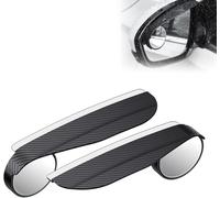 Carbon Fiber Pattern Rain Eyebrow Reversing Mirror Integrated, Car Blind Spot Mirror Rain Eyebrow 2-in-1 Design, Car Rearview Blind Spot Mirror Rain Eyebrow Integrated for Cars (1set)
