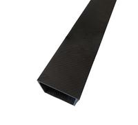 Carbon Fiber Pipe High Strength 3K Rectangular Square Tube 1pcs Length 1000mm, for Medical Equipment Pure Fibre Tubes(16x16x12x1000mm)