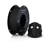 Carbon Fiber PLA Filament 1.75mm, TINMORRY PLA-CF 3D Printing Filament, Compatible with Bambu Lab FDM 3D Printer, 1 KG 1 Spool, Black