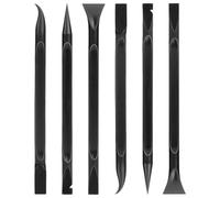 Carbon Fiber Plastic Scraper Tool, 6 Pcs Non-Scratch Super Scraper Crevice Pen-Shaped Scraper for Tight Spaces Car Detailing Kitchen Food Paint Cleaning Stickers Labels Dirt Removal Supplies(Black)