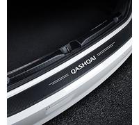 Carbon Fiber Rear Bumper Protector Sticker, for Nis-san Qashqai J10 J11 2021-2008, Car Trunk Door Sill Edge Anti-Scratch Decorative Strips Styling Accessories,Black