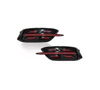 Carbon Fiber Rear Bumper Reflector Fog Lights For Civic 10th Gen 2016-2020 Sedan Lamp Dynamic DRL Turn Signal(CF Red)