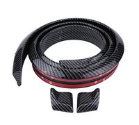 Carbon Fiber Rear Spoiler, 1.5m/4.9ft Soft Rubber Wing Lip Sticker For Car Trunk