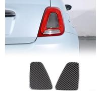 Carbon Fiber Rear Tail Light Cover Trim for Fiat 500 For Abarth 595 695 Model Years 2017 to 2023 Exact Fit OEM Placement (Black Carbon)