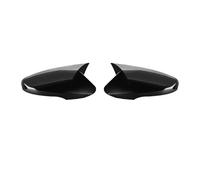 Carbon Fiber Rear View Mirror Case Cover Side Wing Mirror Shell For Hyundai For Elantra 2012-2018(Bright black)