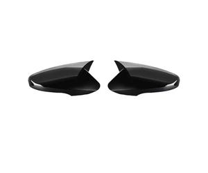 Carbon Fiber Rear View Mirror Case Cover Side Wing Mirror Shell For Hyundai For Elantra 2012-2018(Bright black)