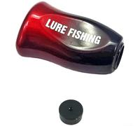 Carbon Fiber Reel Knobs for Daiwa SLP Series and Casting Fishing Reels - Gradient Colour Design, 32.9 x 20.5 mm, 4.9 g, Compatible with Models(1set black red)