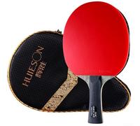 Carbon Fiber Reinforced Table Tennis Racket for Consistent Ball and Reduced Vibration During High-Frequency Play (Long handle)
