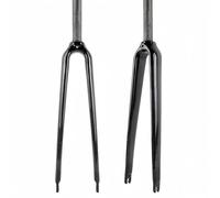 Carbon Fiber Retro Road Bike Straight Tube Front Fork 25.4, Cap Bottom Diameter 26.4mm, Front Fork Opening 100mm, 3K Matte, A(3K Glossy)
