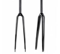 Carbon Fiber Retro Road Bike Straight Tube Front Fork 25.4, Cap Bottom Diameter 26.4mm, Front Fork Opening 100mm, 3K Matte, A(UD Glossy)