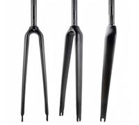 Carbon Fiber Retro Road Bike Straight Tube Front Fork 25.4, Cap Bottom Diameter 26.4mm, Front Fork Opening 100mm, 3K Matte, A(3K Matte)
