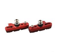 Carbon Fiber Rim Brake Blocks For Bicycles, Bicycle Carbon Fiber Rim Brake Pads, C-Clamp Brakes 6061 Aluminum Alloy Rubber (red)