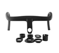 Carbon Fiber Road Bike Bars With Integrated Stem 400/420/440mm Integrated Handlebar Bike Drop Bars 28.6/31.8mm Drop Outdoor Sports(440x90mm)