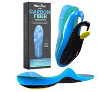 Carbon Fiber Sport Insoles with Arch Support - Welnove Shock Absorbing Performance Insoles for High Impact Sport- Energy Return,Increased Performance, Injury Protection-Not for Tight Shoes,L