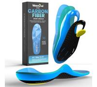 Carbon Fiber Sport Insoles with Arch Support - Welnove Shock Absorbing Performance Insoles for High Impact Sport- Energy Return,Increased Performance, Injury Protection-Not for Tight Shoes,XL