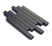 Carbon Fiber Square Tube, 3K Carbon Fiber Square Tube Twill Matte Multiple Sizes 500mm Length 10mm-30mm OD(25x25x23x500mm 1pcs)