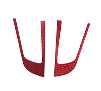 Carbon Fiber Steering Wheel Button Trim Frame for Giulia/Stelvio 17-19 Red