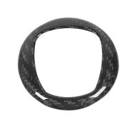 Carbon Fiber Steering Wheel Center Frame Cover, Replacement for 500 2020-2023, Scratch Proof Glossy 3K Twill Trim, Easy to Install Steering Wheel Decoration Cov