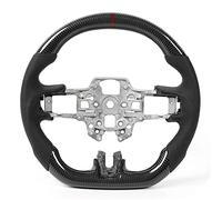 Carbon Fiber Steering Wheel Preforated Leather Stitching for EcoBoost GT Shelby GT350 GT350R 2018-2020 (Red Alignment Mark)