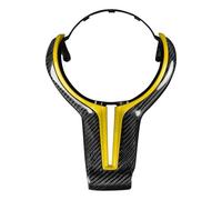 Carbon Fiber Steering Wheel Trim Cover For B&MW M2 F87 M3 F80 M4 F82 M5 F10 M6 F06 Paddle Shifter(Carbon Yellow)