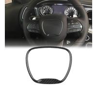 Carbon Fiber Steering Wheel Trim for Dodge For Challenger 2015 2021, Adds a Touch of Luxury and Protection